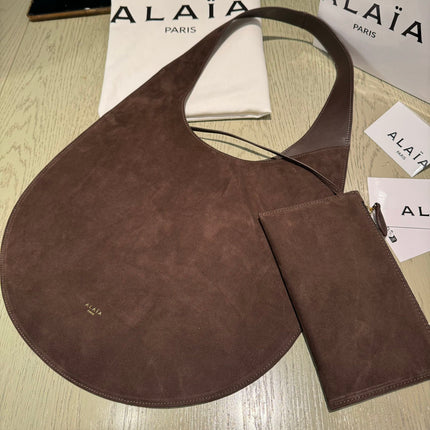 MEDIUM HOBO BAG 39 IN CHOCOLATE SUEDE