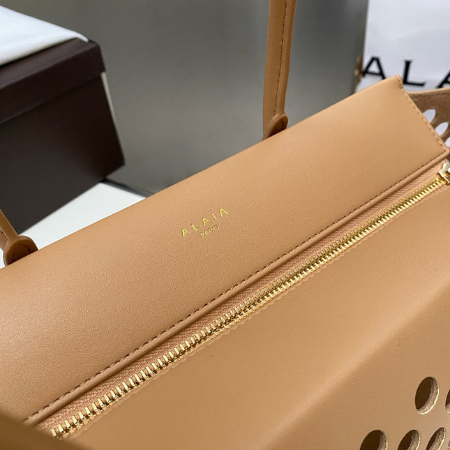 NEO MINA 32 BAG IN WHISKEY PERFORATED CALFSKIN