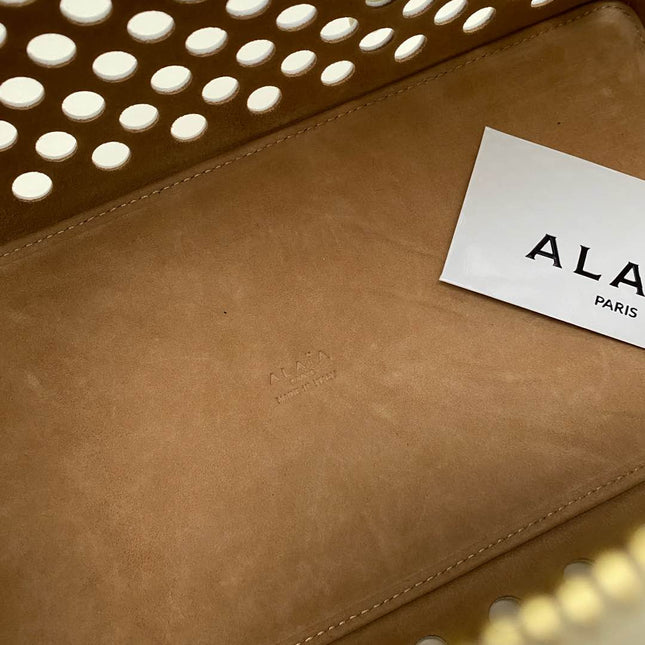 NEO MINA 32 BAG IN WHITE PERFORATED CALFSKIN