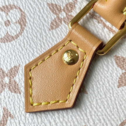 NANO ALMA 18 IN WHITE MONOGRAM DUNE CANVAS GOLD HARDWARE
