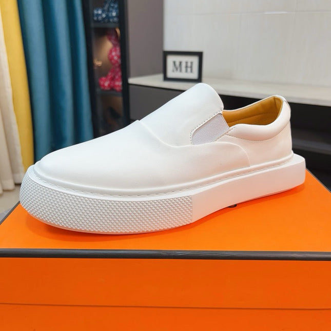 HM LANCE SLIP-ON SNEAKER WHITE CALFSKIN