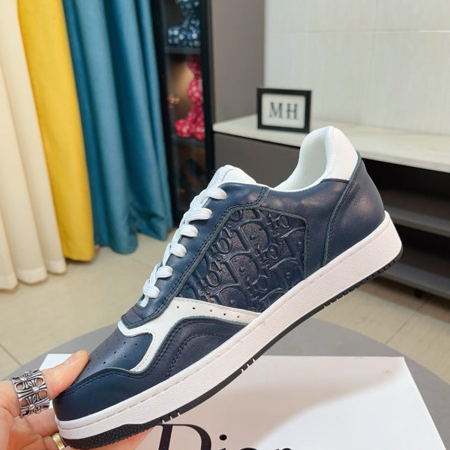 CD B27 LOW-TOP SNEAKER NAVY MONOGRAM CALFSKIN