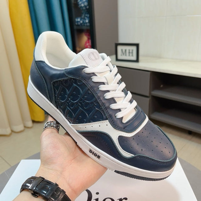 CD B27 LOW-TOP SNEAKER NAVY MONOGRAM CALFSKIN