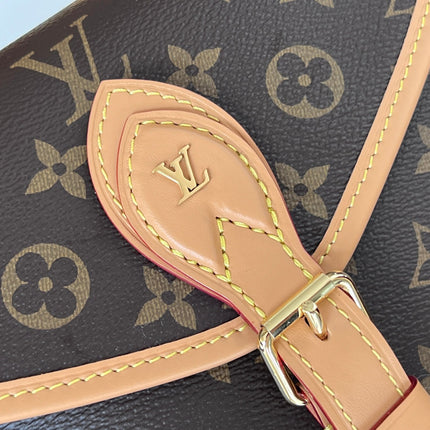 LV 25S KELLY 28 IN BROWN MONOGRAM COATED CANVAS LEATHER TRIM