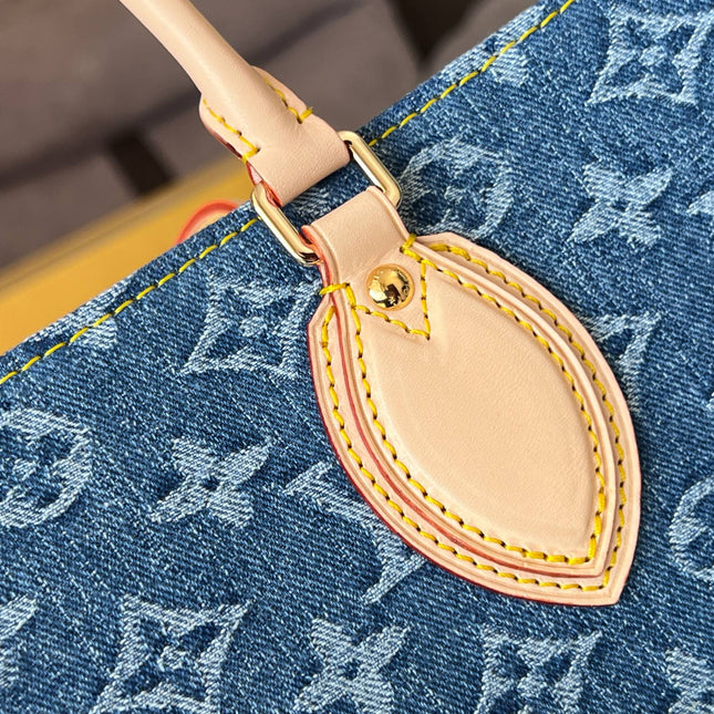 ONTHEGO 35 IN BLUE MONOGRAM DENIM