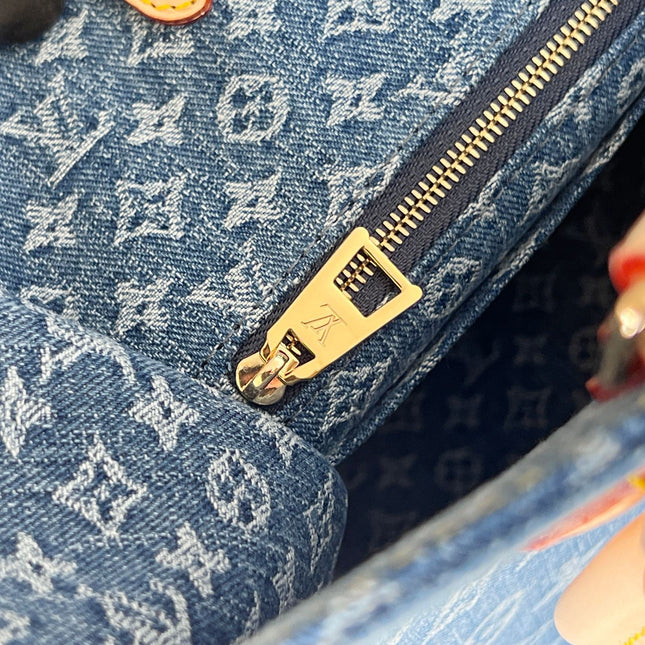 ONTHEGO 35 IN BLUE MONOGRAM DENIM