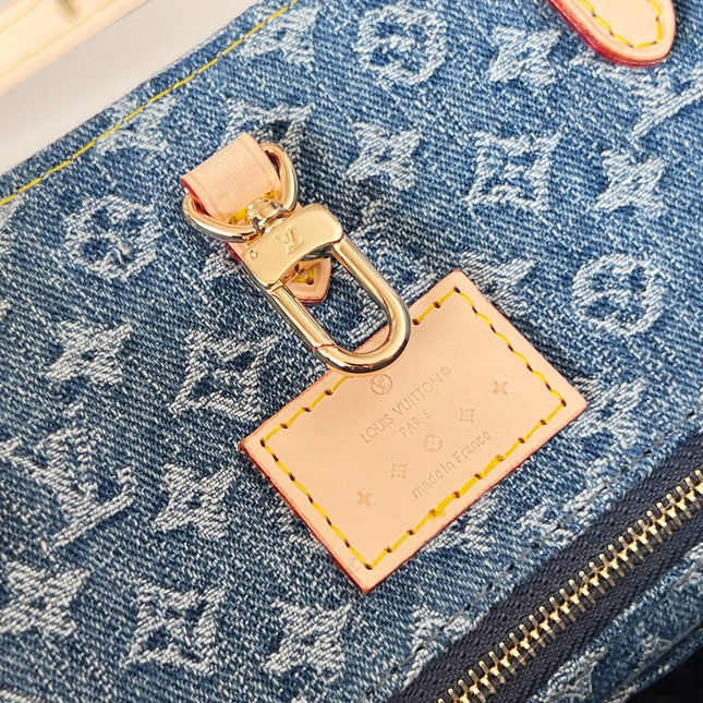 ONTHEGO 35 IN BLUE MONOGRAM DENIM