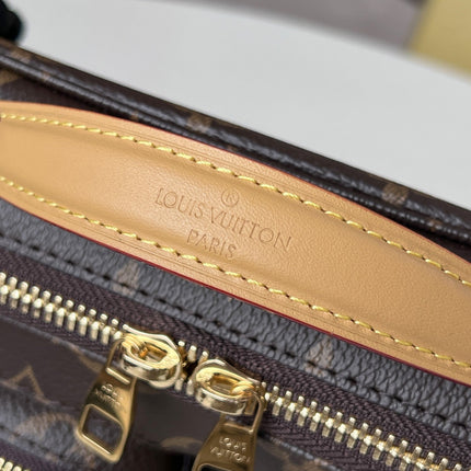 LV 25S UTILITY CROSSBODY HANDBAG 18 IN BROWN MONOGRAM CANVAS GOLD HARDWARE