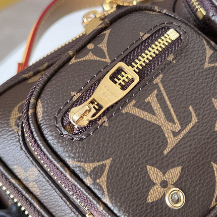 LV 25S UTILITY CROSSBODY HANDBAG 18 IN BROWN MONOGRAM CANVAS GOLD HARDWARE