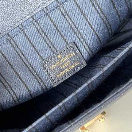 LV 25S POCHETTE METIS 25 IN DARK BLUE MONOGRAM COATED CANVAS GOLD HARDWARE