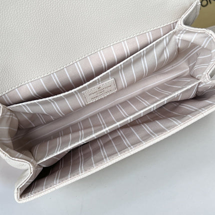 LV 25S POCHETTE METIS 25 IN WHITE MONOGRAM COATED CANVAS GOLD HARDWARE