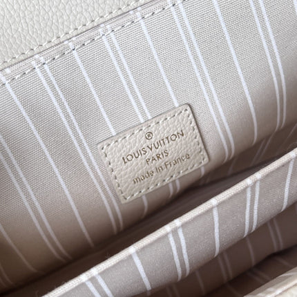 LV 25S POCHETTE METIS 25 IN WHITE MONOGRAM COATED CANVAS GOLD HARDWARE