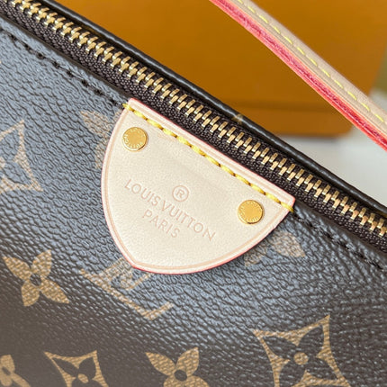 LV 25S POCHETTE TIRETTE 22 IN DARK BROWN MONOGRAM CANVAS GOLD HARDWARE