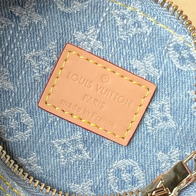 NANO SPEEDY 16 IN LIGHT BLUE MONOGRAM DENIM
