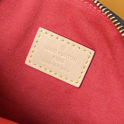 LV 25S LOCKIT BB 19 IN BROWN MONOGRAM COATED CANVAS GOLD HARDWARE