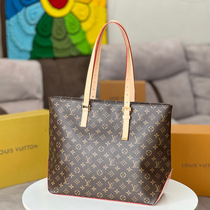 LV 25S MEZZO BAG 43 IN BROWN MONOGRAM CANVAS AND CALFSKIN GOLD HARDWARE