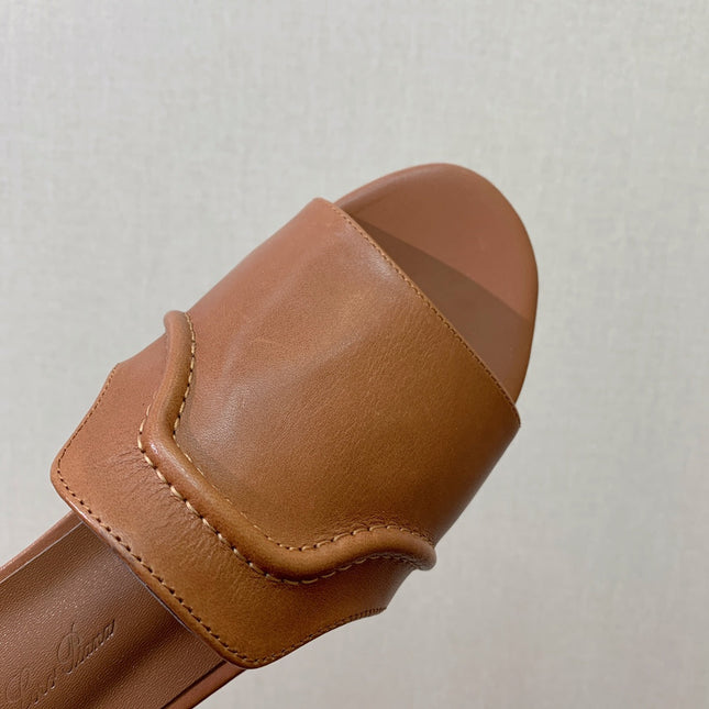 LP HIGHT TOP FLAT SLIPPERS TAWNY CALFSKIN