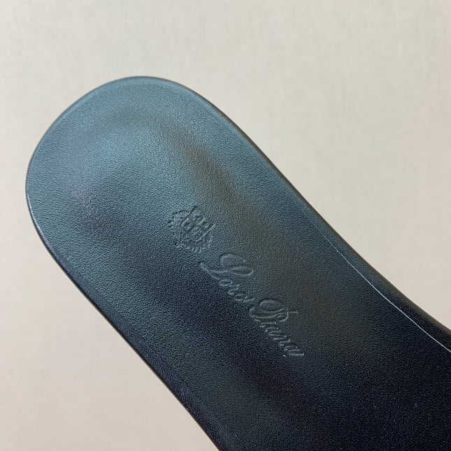 LP HIGHT TOP FLAT SLIPPERS BLACK CALFSKIN