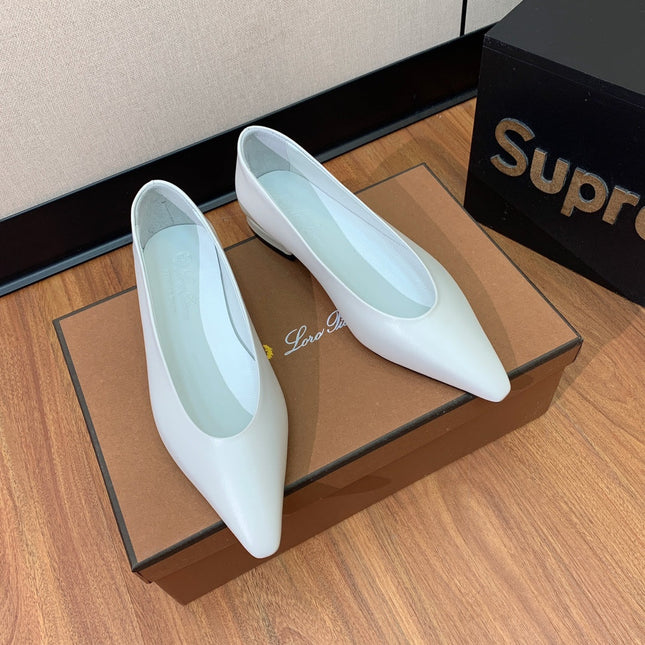 LP REBECCA BALLERINAS SNOW CALFSKIN