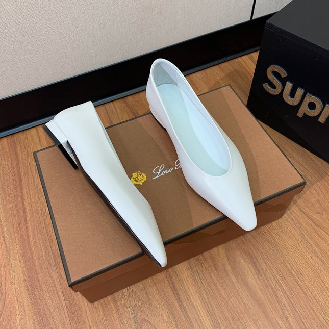 LP REBECCA BALLERINAS SNOW CALFSKIN