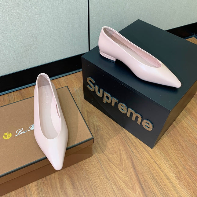 LP REBECCA BALLERINAS PASTEL PINK CALFSKIN