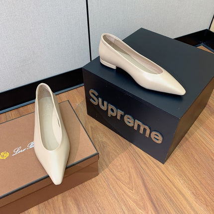 LP REBECCA BALLERINAS CREAM CALFSKIN