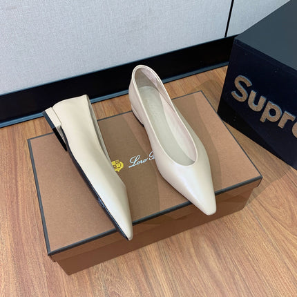 LP REBECCA BALLERINAS CREAM CALFSKIN