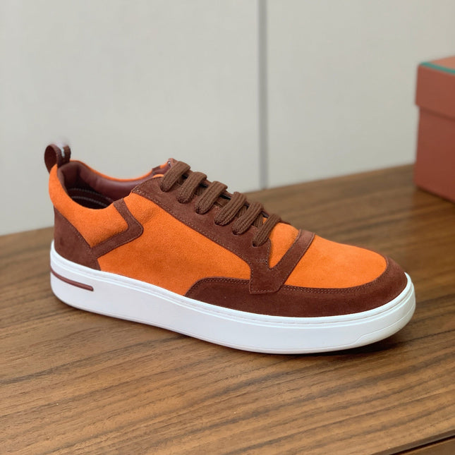 LP NEWPORT WALK SNEAKERS ORANGE SUEDE
