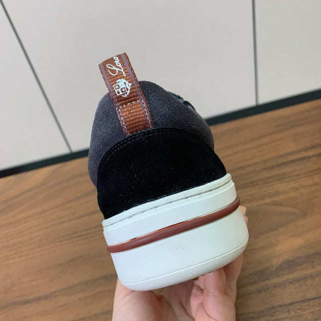 LP NEWPORT WALK SNEAKERS BLACK AND LEAD SUEDE