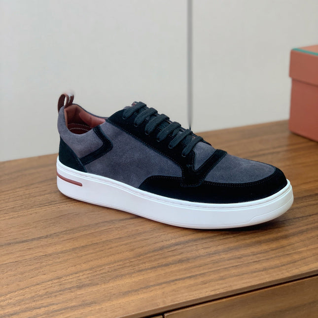 LP NEWPORT WALK SNEAKERS BLACK AND LEAD SUEDE