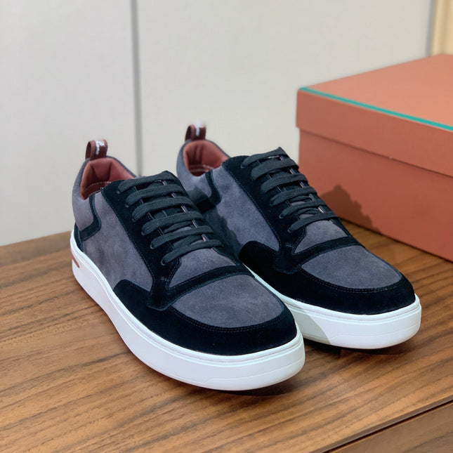 LP NEWPORT WALK SNEAKERS BLACK AND LEAD SUEDE