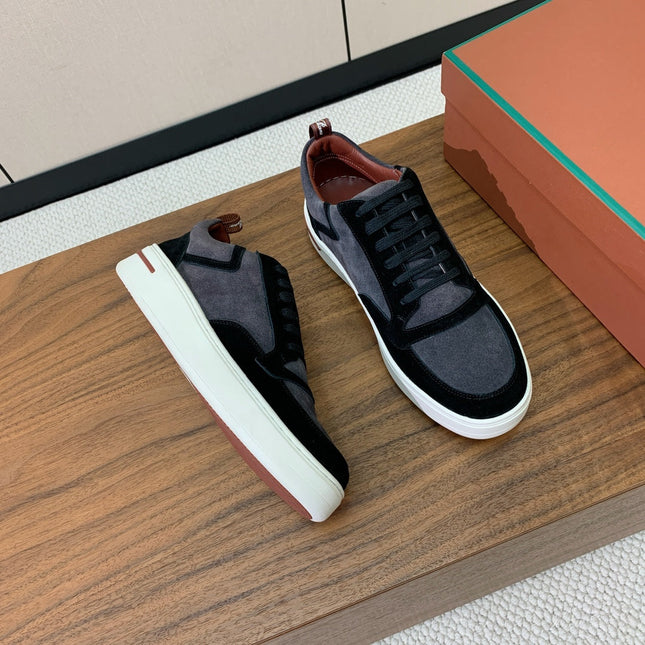 LP NEWPORT WALK SNEAKERS BLACK AND LEAD SUEDE