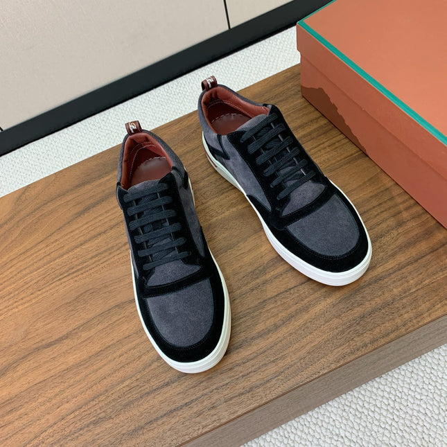 LP NEWPORT WALK SNEAKERS BLACK AND LEAD SUEDE