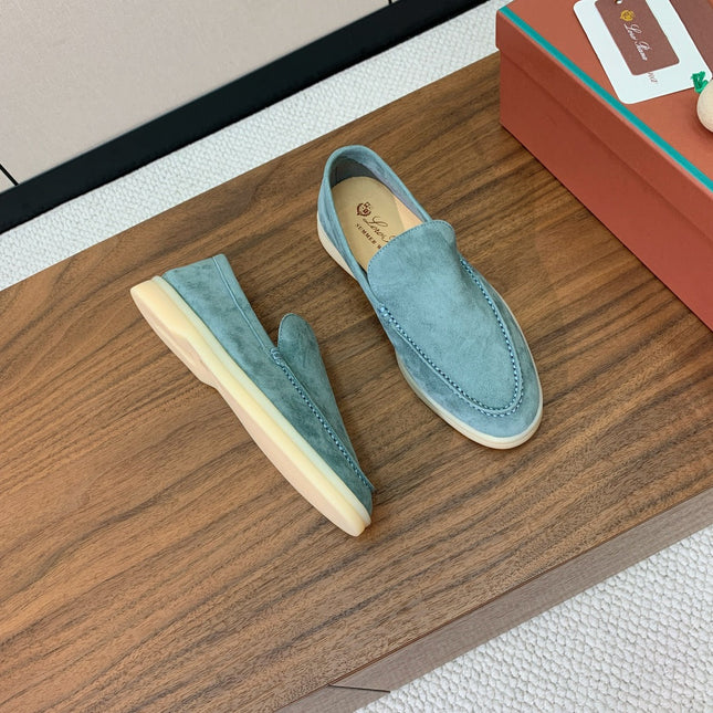 LP LOAFERS 25S IN SKY BLUE SUEDE
