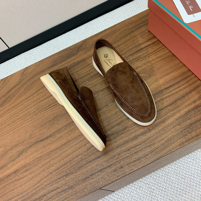 LP LOAFERS 25S IN DARK BROWN SUEDE