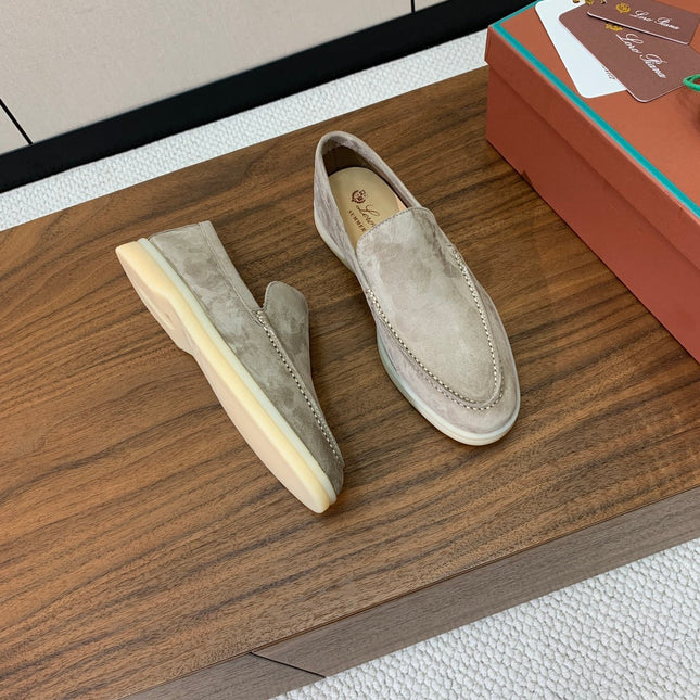 LP LOAFERS 25S IN STONE BEIGE SUEDE