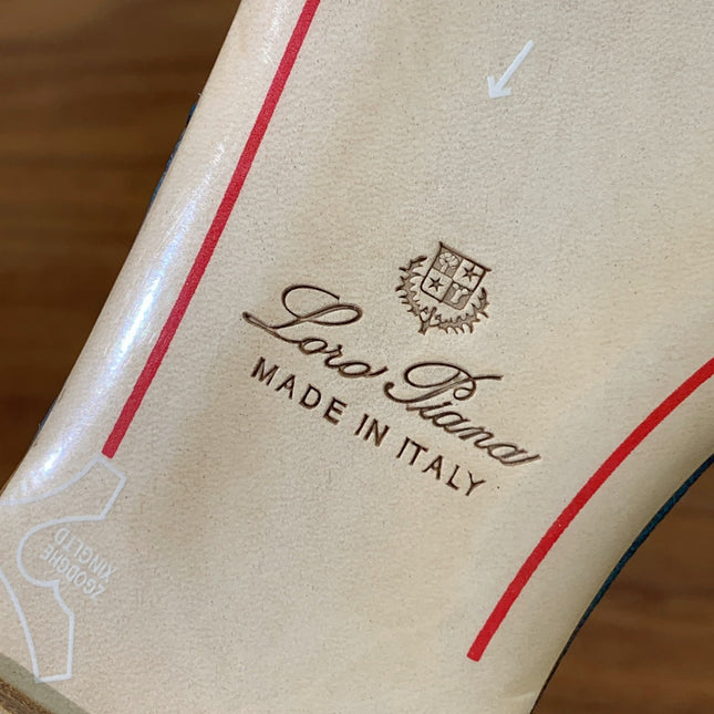 FLAT SLIPPERS IN LIGHT BLUE LAMBSKIN OSTRICH SKIN