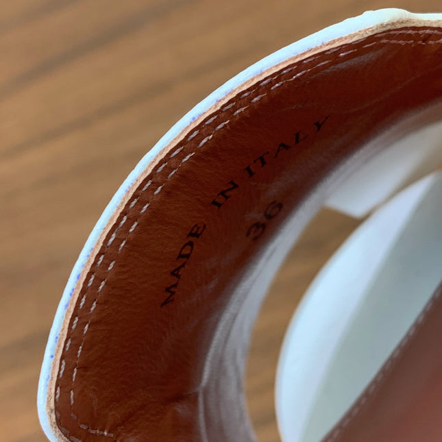 HIGH HEEL IN WHITE LAMBSKIN OSTRICH SKIN