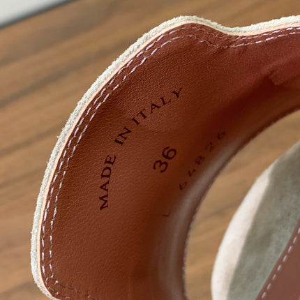 LP HIGH HEELS 25S IN STONE BROWN SUEDE