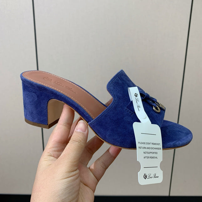 LP HIGH HEELS 25S IN MIDNIGHT BLUE SUEDE
