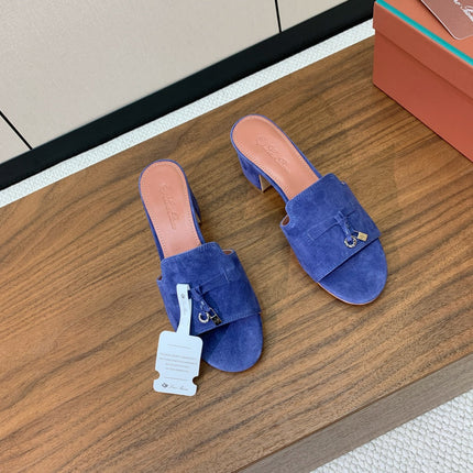 LP HIGH HEELS 25S IN MIDNIGHT BLUE SUEDE