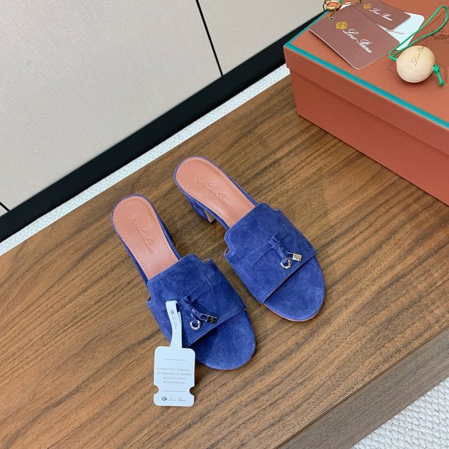 LP HIGH HEELS 25S IN MIDNIGHT BLUE SUEDE