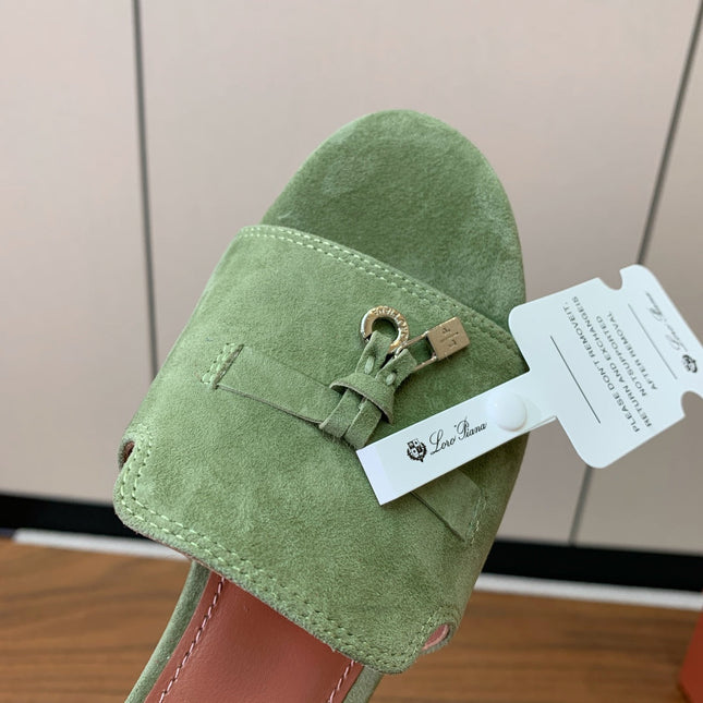 LP HIGH HEELS 25S IN SAGE GREEN SUEDE