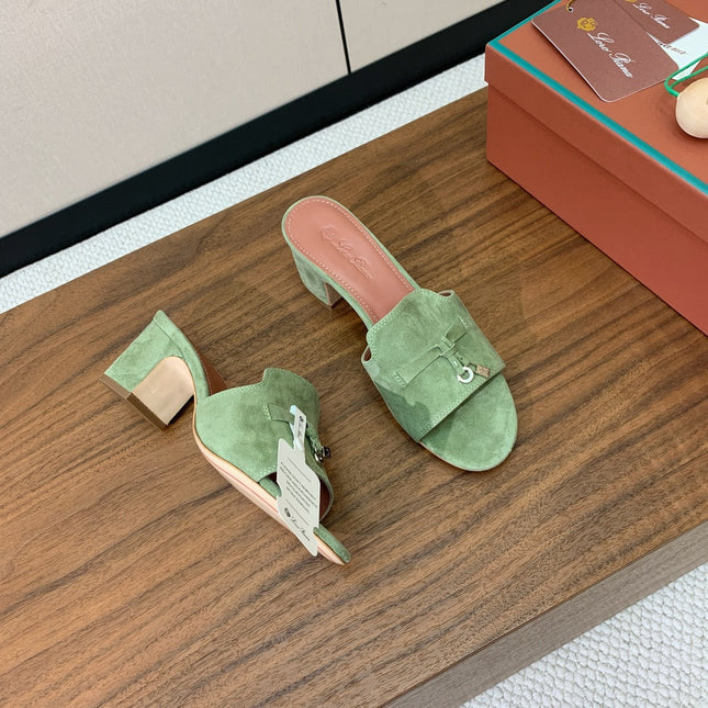 LP HIGH HEELS 25S IN SAGE GREEN SUEDE