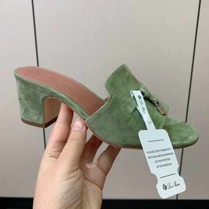 LP HIGH HEELS 25S IN SAGE GREEN SUEDE