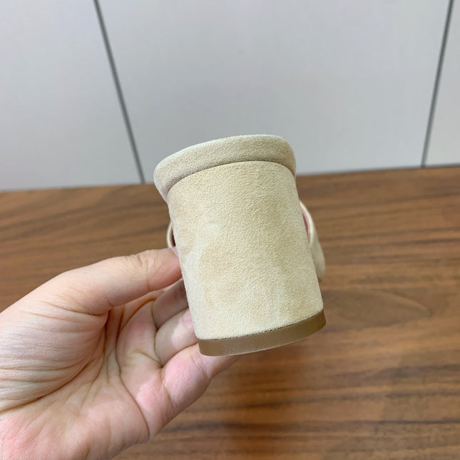 LP HIGH HEELS 25S IN CREAM KHAKI SUEDE