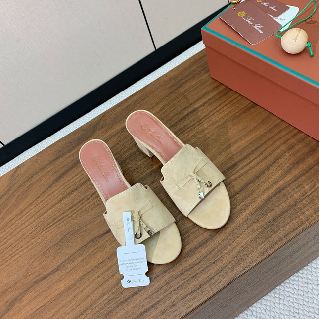 LP HIGH HEELS 25S IN CREAM KHAKI SUEDE