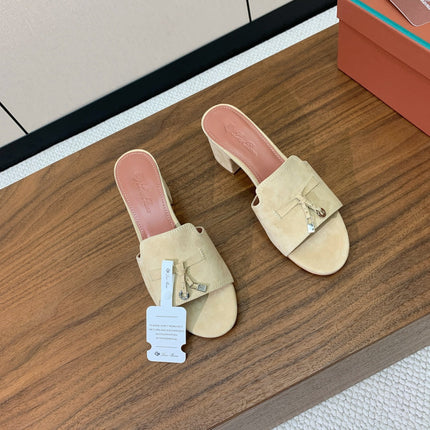 LP HIGH HEELS 25S IN CREAM KHAKI SUEDE