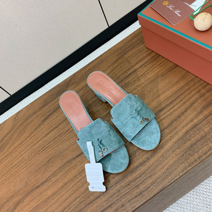 LP HIGH HEELS 25S IN SLATE GREEN SUEDE