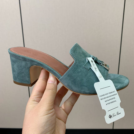 LP HIGH HEELS 25S IN SLATE GREEN SUEDE